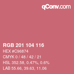 Color code: RGB 201 104 116 | qconv.com