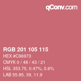 Color code: RGB 201 105 115 | qconv.com