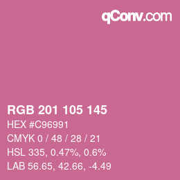 Color code: RGB 201 105 145 | qconv.com