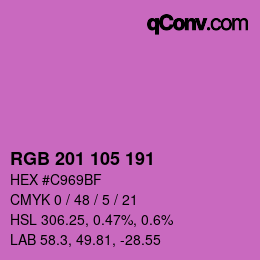 Código de color: RGB 201 105 191 | qconv.com