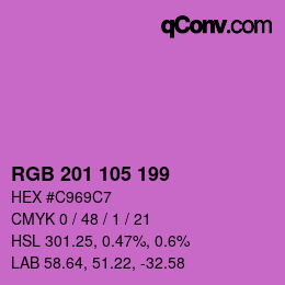 Color code: RGB 201 105 199 | qconv.com