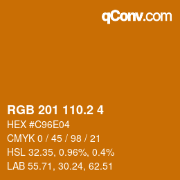 カラーコード: RGB 201 110.2 4 | qconv.com