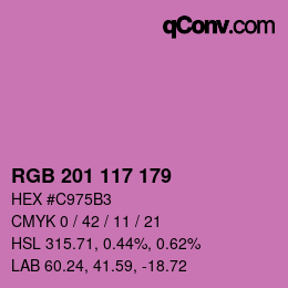 Color code: RGB 201 117 179 | qconv.com