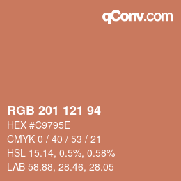 Color code: RGB 201 121 94 | qconv.com