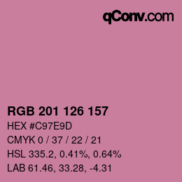 カラーコード: RGB 201 126 157 | qconv.com
