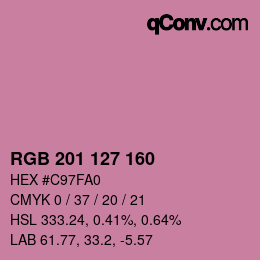 Color code: RGB 201 127 160 | qconv.com