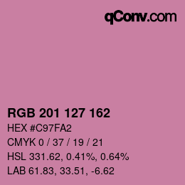 Color code: RGB 201 127 162 | qconv.com