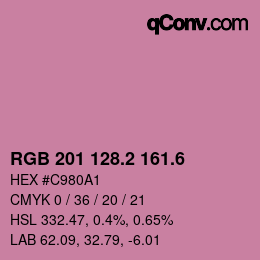 カラーコード: RGB 201 128.2 161.6 | qconv.com