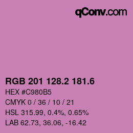 カラーコード: RGB 201 128.2 181.6 | qconv.com