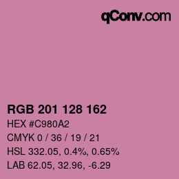 颜色代码: RGB 201 128 162 | qconv.com