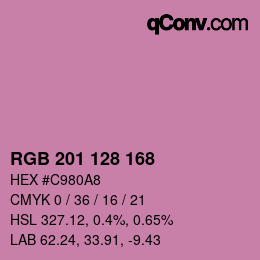 カラーコード: RGB 201 128 168 | qconv.com