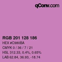 カラーコード: RGB 201 128 186 | qconv.com