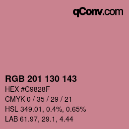 Color code: RGB 201 130 143 | qconv.com