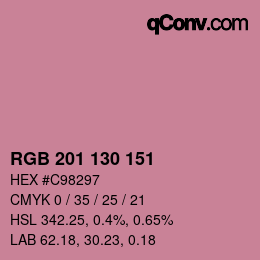 Color code: RGB 201 130 151 | qconv.com