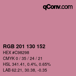 Color code: RGB 201 130 152 | qconv.com