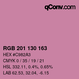 Color code: RGB 201 130 163 | qconv.com