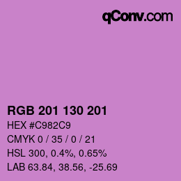 Color code: RGB 201 130 201 | qconv.com