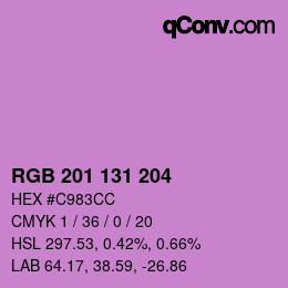 Color code: RGB 201 131 204 | qconv.com