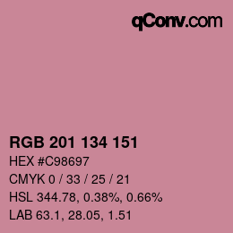 Color code: RGB 201 134 151 | qconv.com