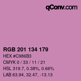 Color code: RGB 201 134 179 | qconv.com
