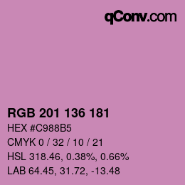 カラーコード: RGB 201 136 181 | qconv.com