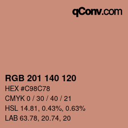 Farbcode: RGB 201 140 120 | qconv.com