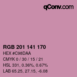 Color code: RGB 201 141 170 | qconv.com
