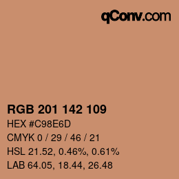 Color code: RGB 201 142 109 | qconv.com