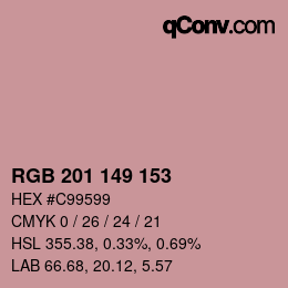 Color code: RGB 201 149 153 | qconv.com