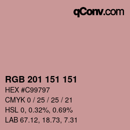 カラーコード: RGB 201 151 151 | qconv.com