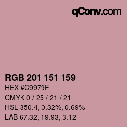 Farbcode: RGB 201 151 159 | qconv.com