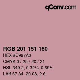 颜色代码: RGB 201 151 160 | qconv.com