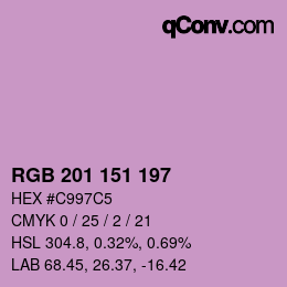 Color code: RGB 201 151 197 | qconv.com