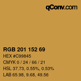 カラーコード: RGB 201 152 69 | qconv.com