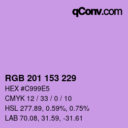 カラーコード: RGB 201 153 229 | qconv.com