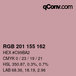 Code couleur: RGB 201 155 162 | qconv.com