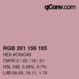 カラーコード: RGB 201 156 165 | qconv.com