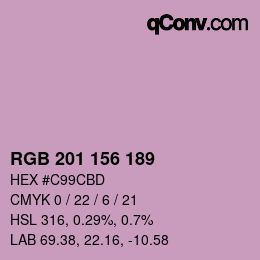 Código de color: RGB 201 156 189 | qconv.com
