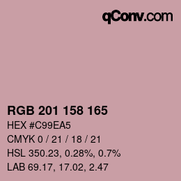 颜色代码: RGB 201 158 165 | qconv.com