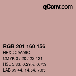 Farbcode: RGB 201 160 156 | qconv.com