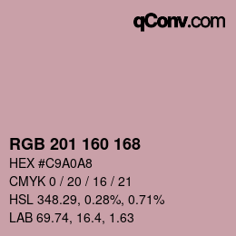 Color code: RGB 201 160 168 | qconv.com