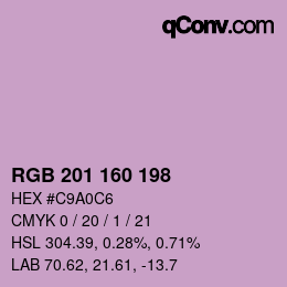 Color code: RGB 201 160 198 | qconv.com