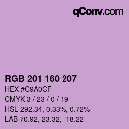 カラーコード: RGB 201 160 207 | qconv.com