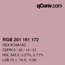 Color code: RGB 201 161 172 | qconv.com