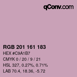 Farbcode: RGB 201 161 183 | qconv.com