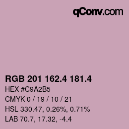 カラーコード: RGB 201 162.4 181.4 | qconv.com
