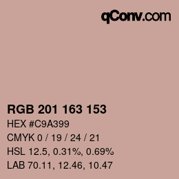 Farbcode: RGB 201 163 153 | qconv.com