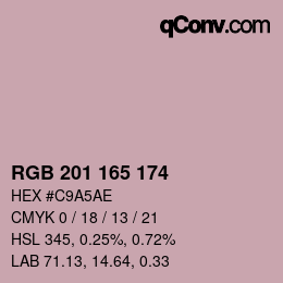 Color code: RGB 201 165 174 | qconv.com