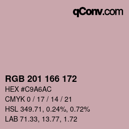 Color code: RGB 201 166 172 | qconv.com