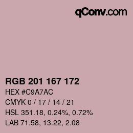 Farbcode: RGB 201 167 172 | qconv.com